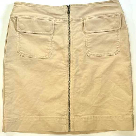 Ann Taylor zip front khaki mini skirt ❤️ - Picture 2 of 5